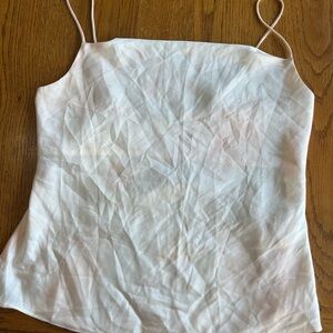 Abercrombie & Fitch White Fitted Sleeveless Camisole